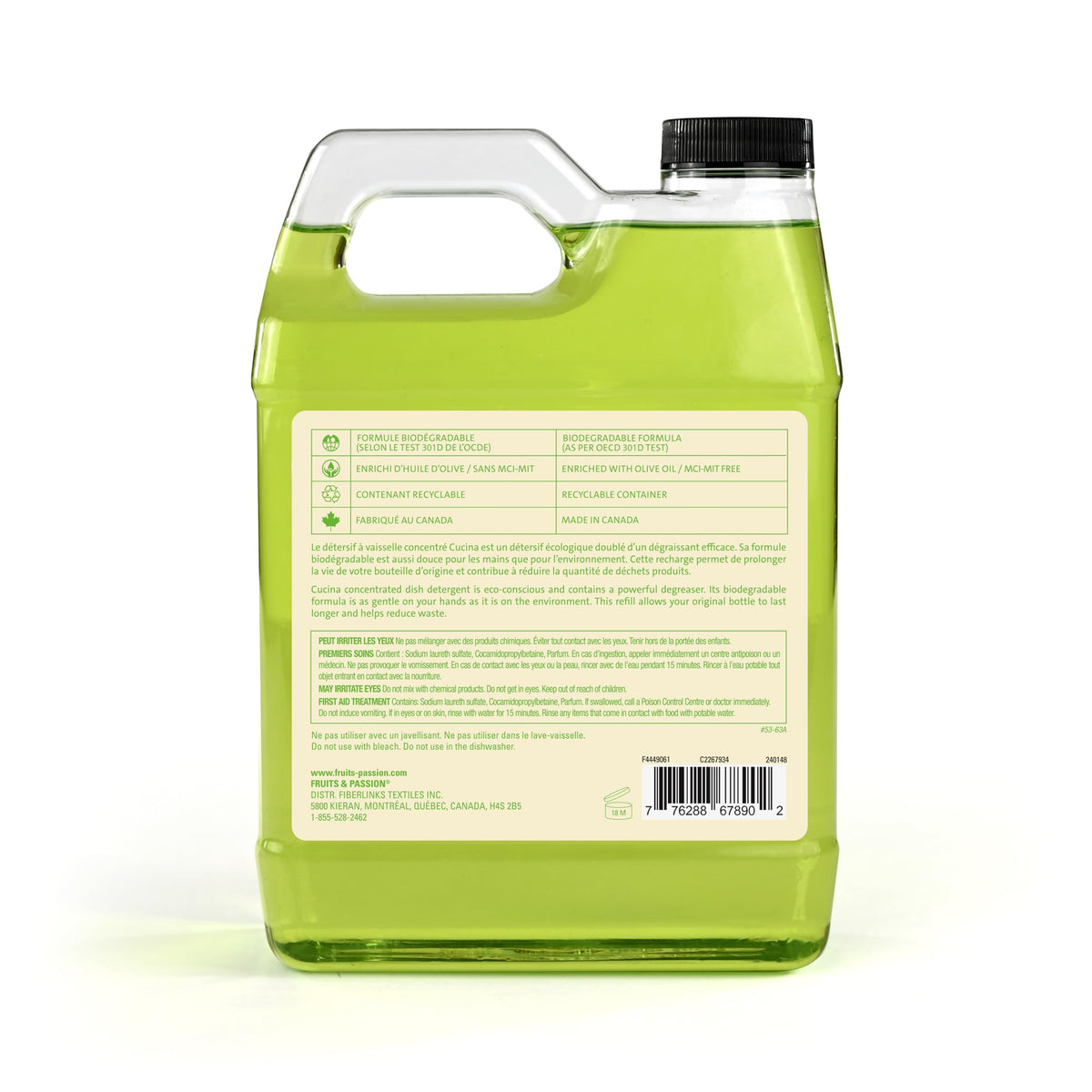 Fruits & Passion Cucina Concentrated Dish Soap Refill (33.8 Fl Oz)