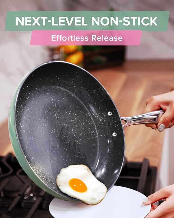 Nuwave Lux 13-Piece Premium Cookware Collection, Healthy G10 Duralon Blue Ceramic Nonstick, Ultra Durable, PFAS-Free, Lightweight & Works on All Cooktops