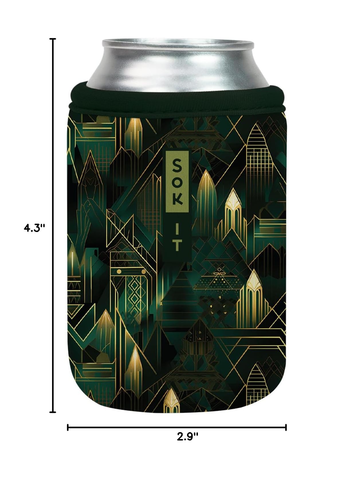 CanSok Sleeve for Beer & Soda Insulated Neoprene Cover (City Limits / 12oz Can Sleeve)