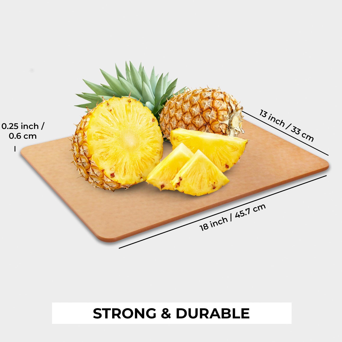 Wood Cutting Board for Kitchen (18" x 13" [No Groove] [Natural Slate] / 18"L x 13"W)