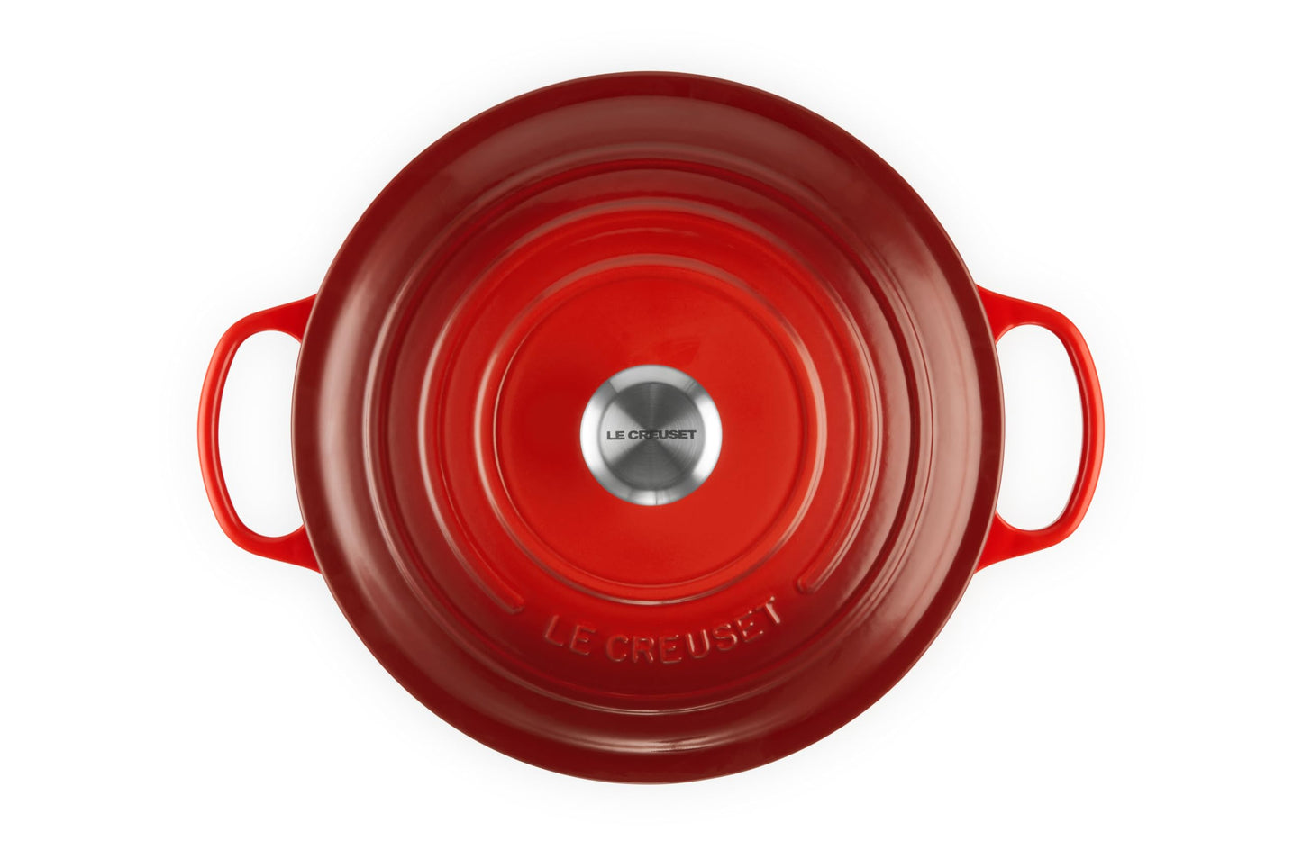 Enameled Cast Iron Round Dutch Oven (Cerise / 7.25 Qt)