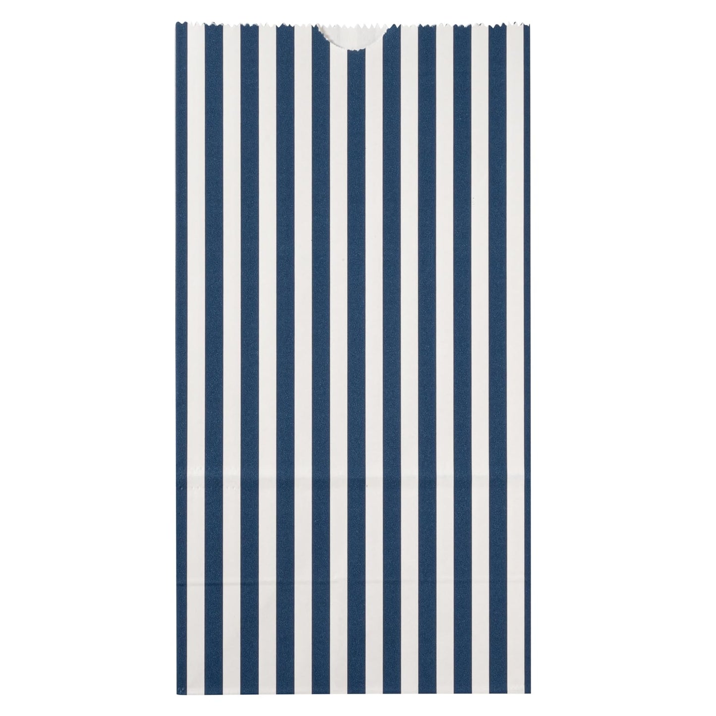 Blue And White Stripe Paper Bag (4 lb / Blue & White)