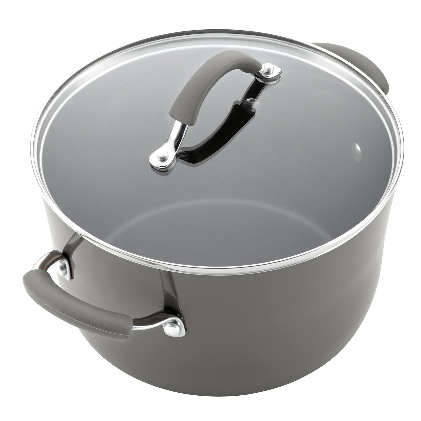 Cucina Nonstick Cookware Pots and Pans Set (Sea Salt Gray / 14 Piece Porcelain)
