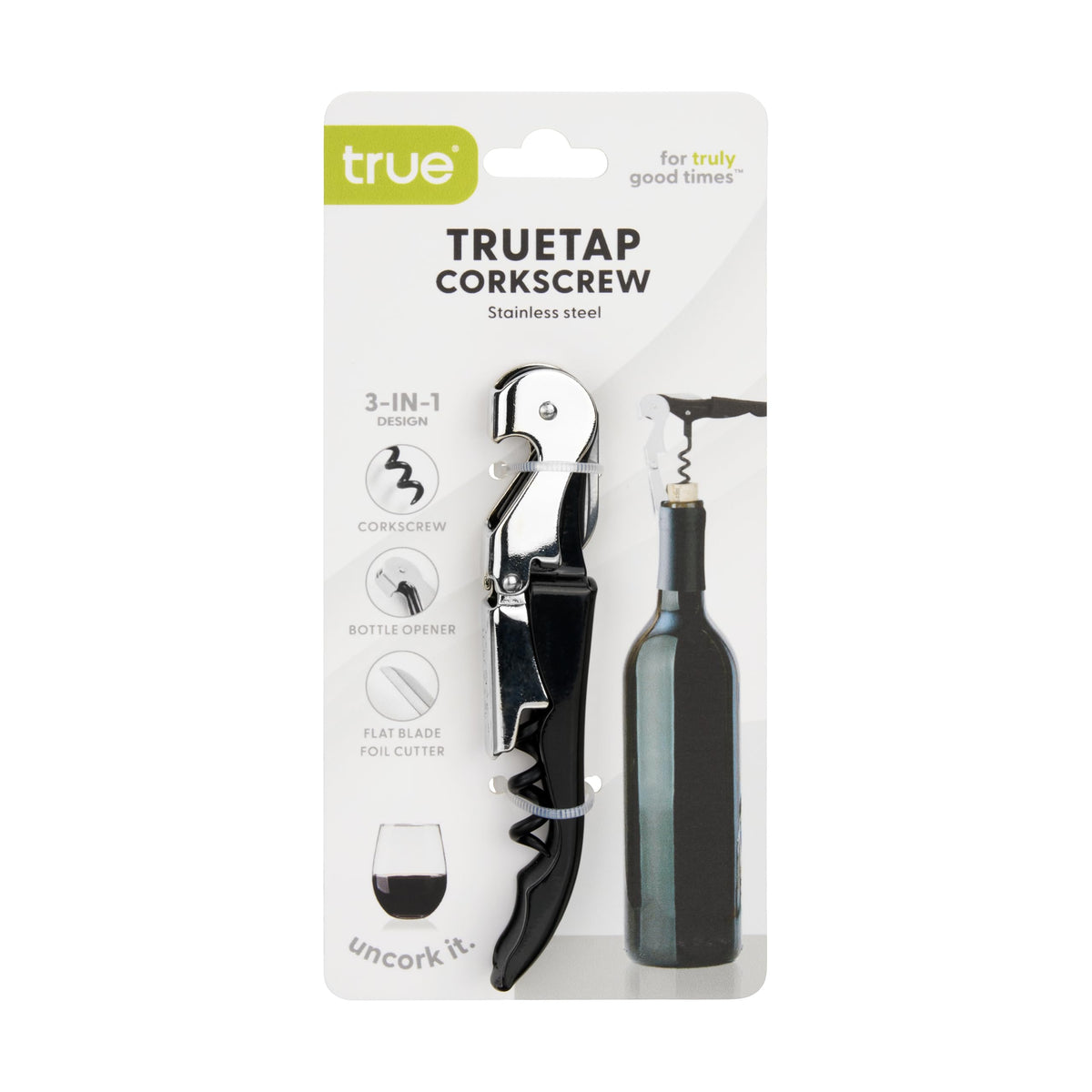 Truetap Double Hinged Waiter's Corkscrew Wine Opener