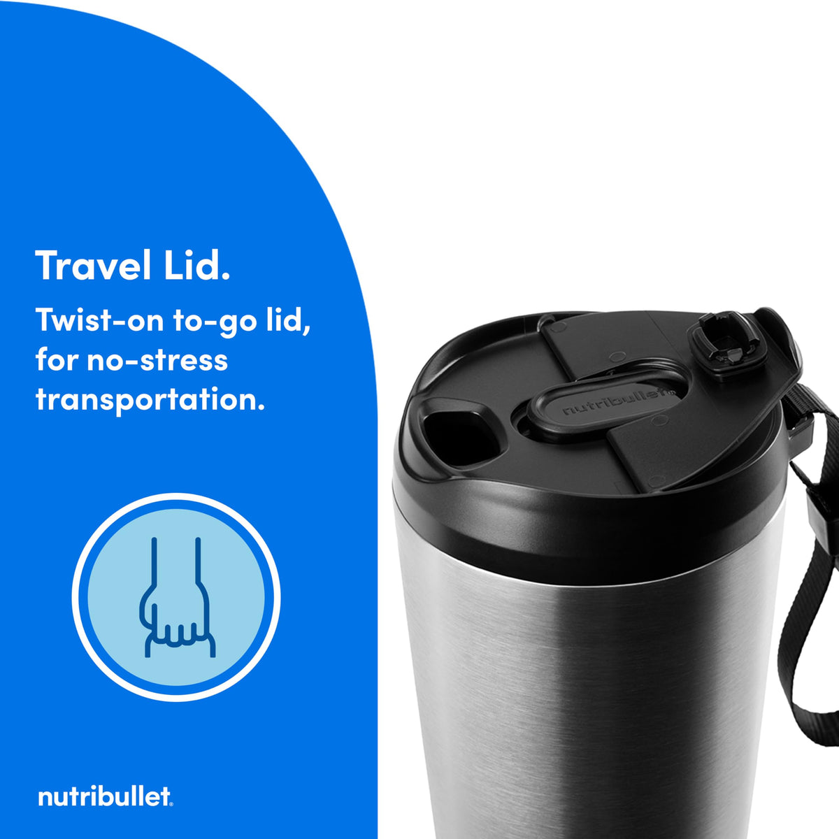 Flip Portable Blender with Insulated Cup (20 oz / Brushed Stainless)