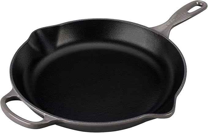 Le Creuset Enameled Cast Iron Signature Iron Handle Skillet, 10.25", Oyster