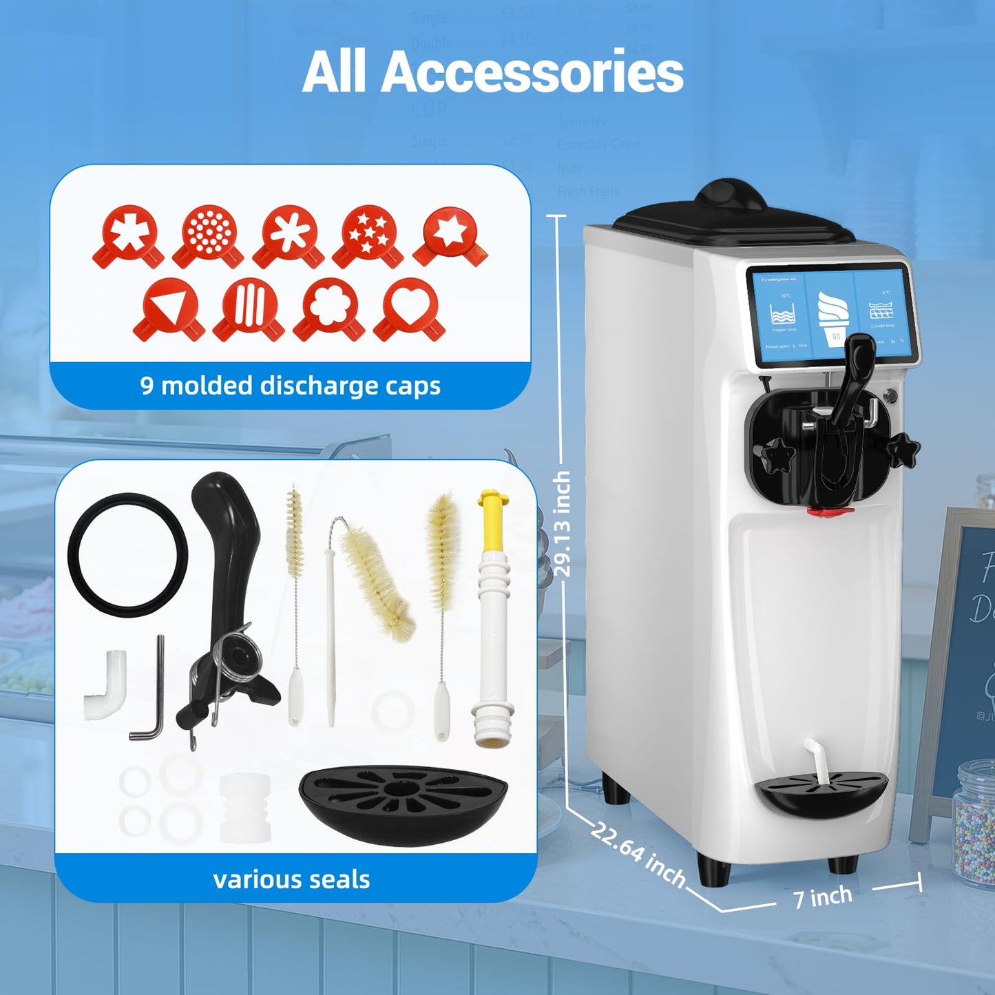 Soft Serve Ice Cream Machine ETL (Pure White)