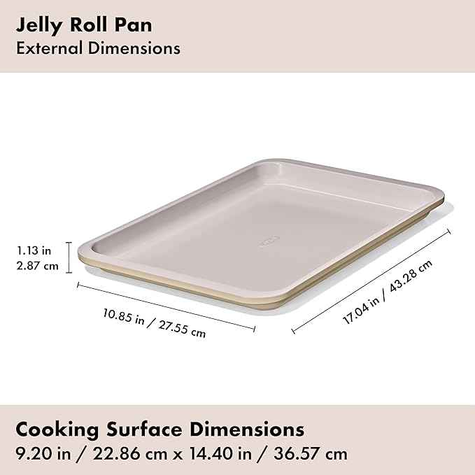 OXO Good Grips Non-Stick Pro Ceramic Coated Metal Bakeware Jelly Roll Pan – Biscuit