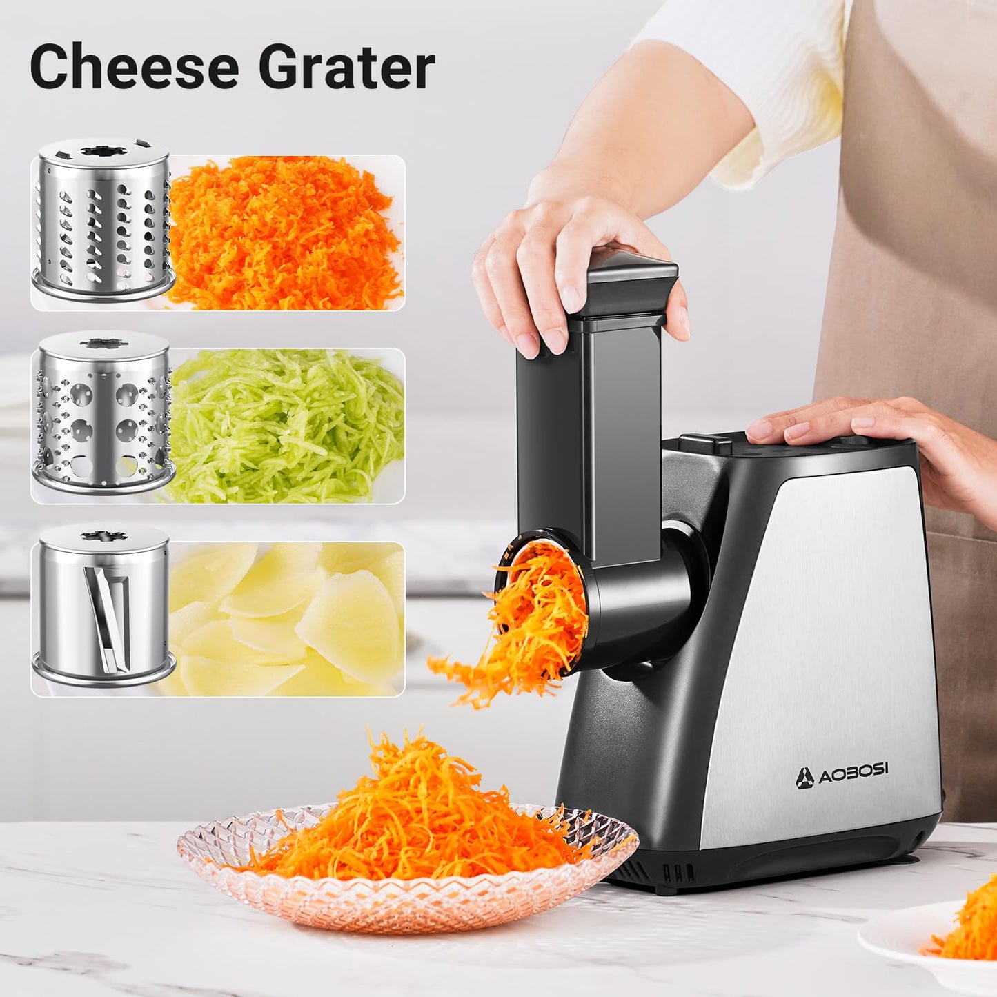 Meat Grinder Electric (Silver+Black)