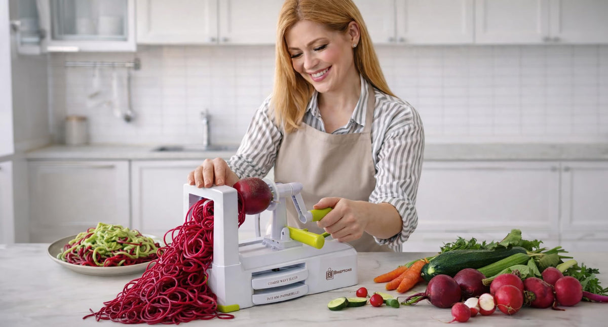 10 Blade Vegetable Spiralizer (White (10 Blades))