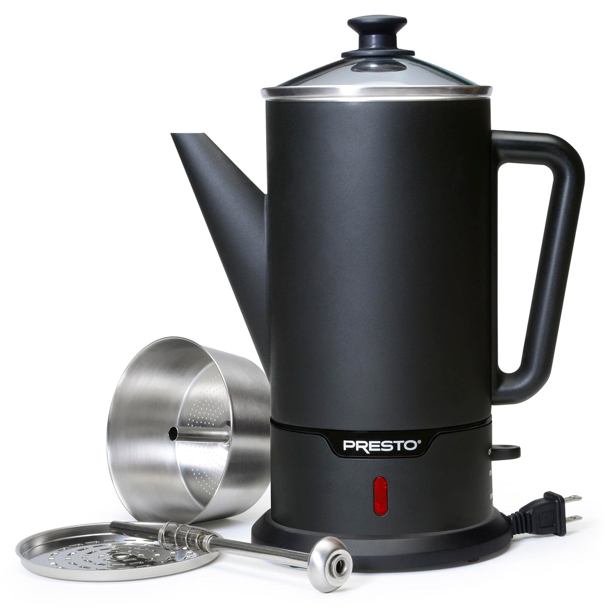 02815 Black Stainless Steel 12 (Black Cordless / 12-Cups)