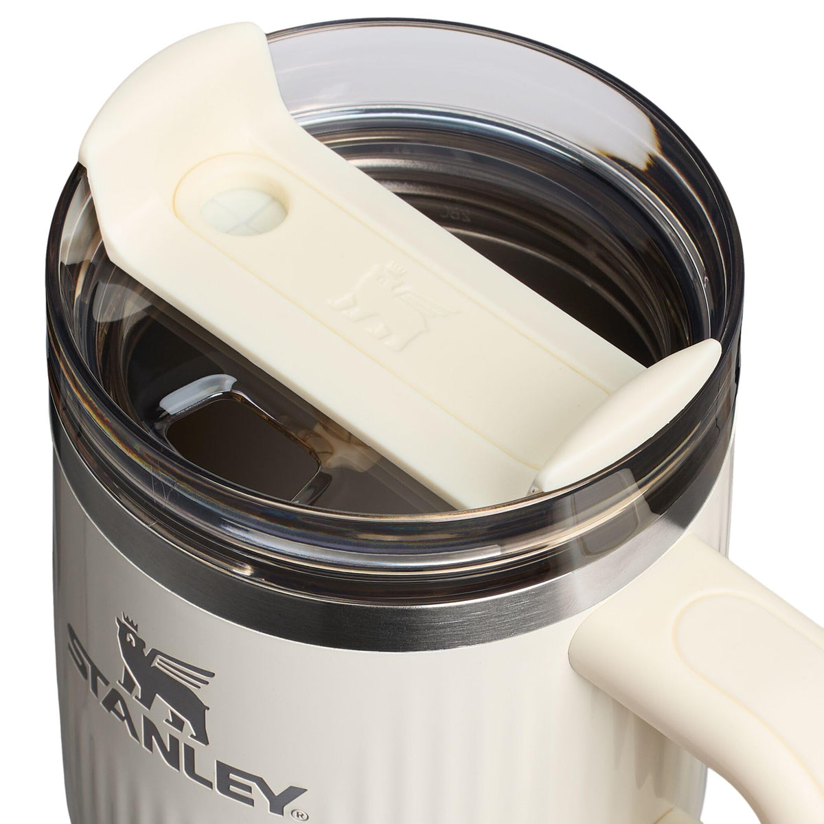 Quencher H2.0 Tumbler with Handle and Straw 20 oz (20 Ounces / Fluted Cream Gloss)