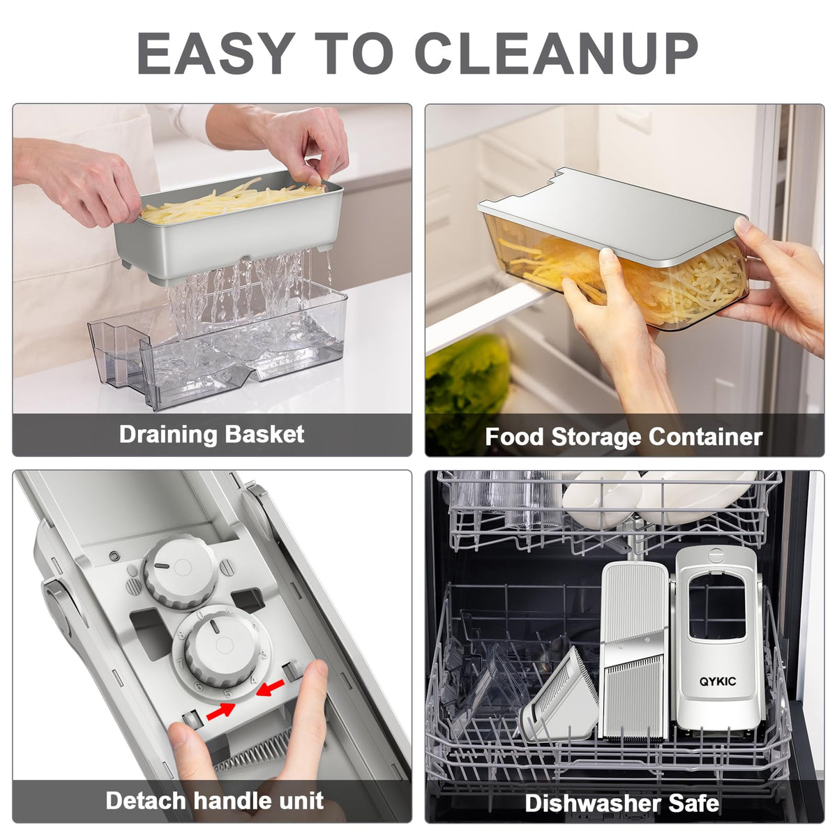 Mandoline Slicer for Kitchen (S4 Sliver)