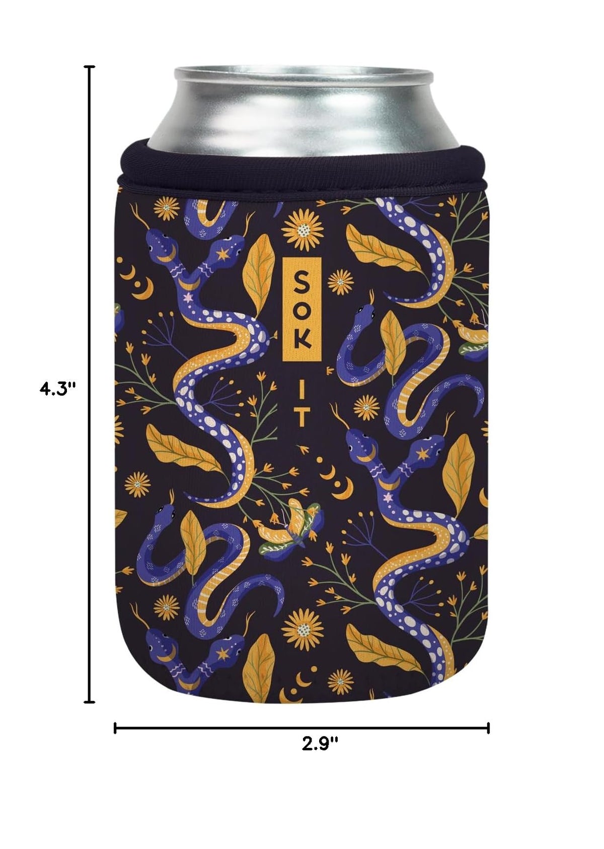 CanSok Sleeve for Beer & Soda Insulated Neoprene Cover (Celestial Slither / 12oz Can Sleeve)