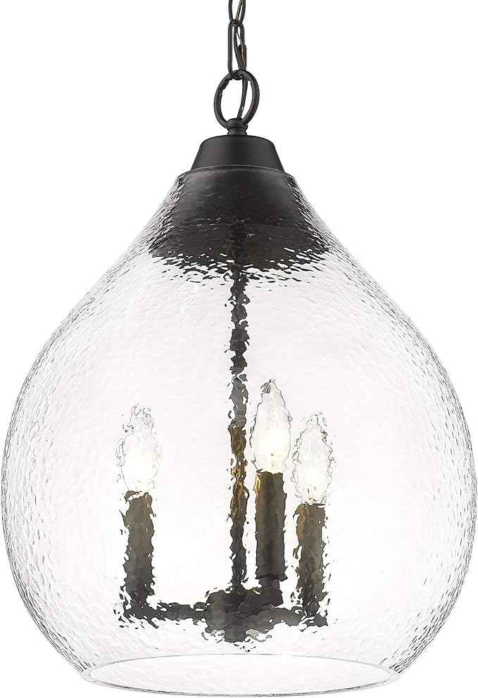 Golden Lighting Ariella 3-Light Pendant in Matte Black