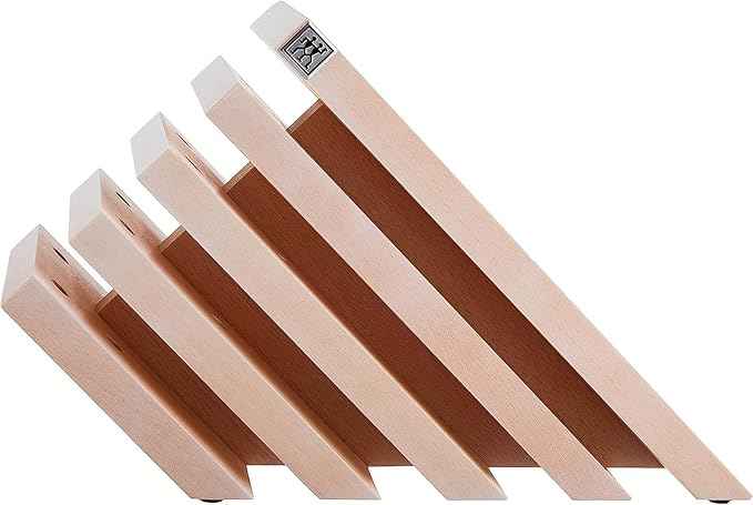 ZWILLING Italian Slanted Magnetic Knife Block - White-Colored Beechwood