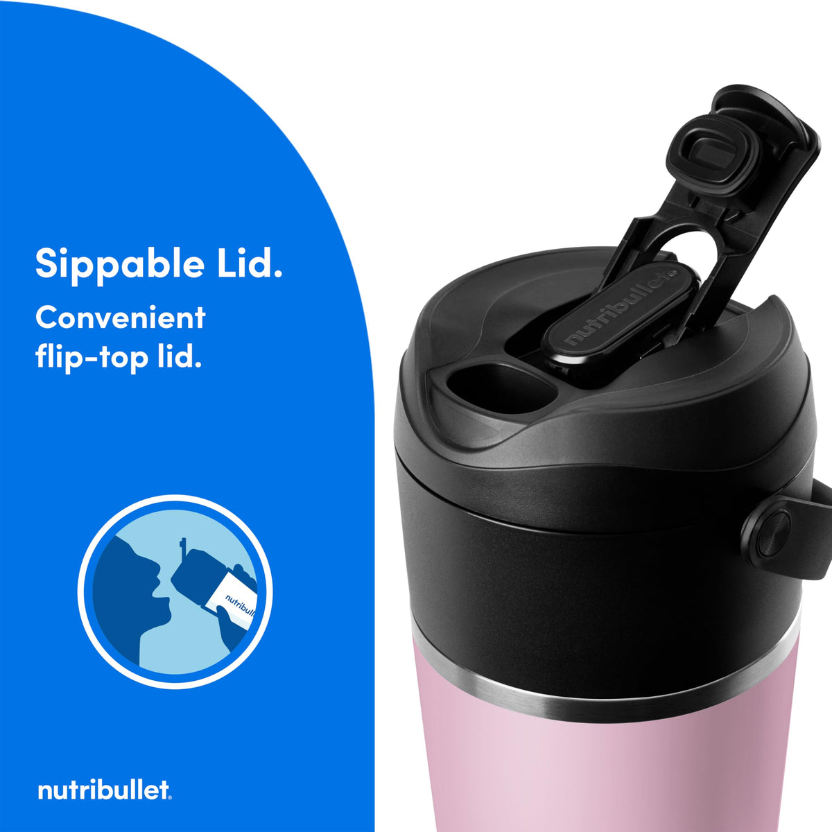 Flip Portable Blender with Insulated Cup (20 oz / Lavender)