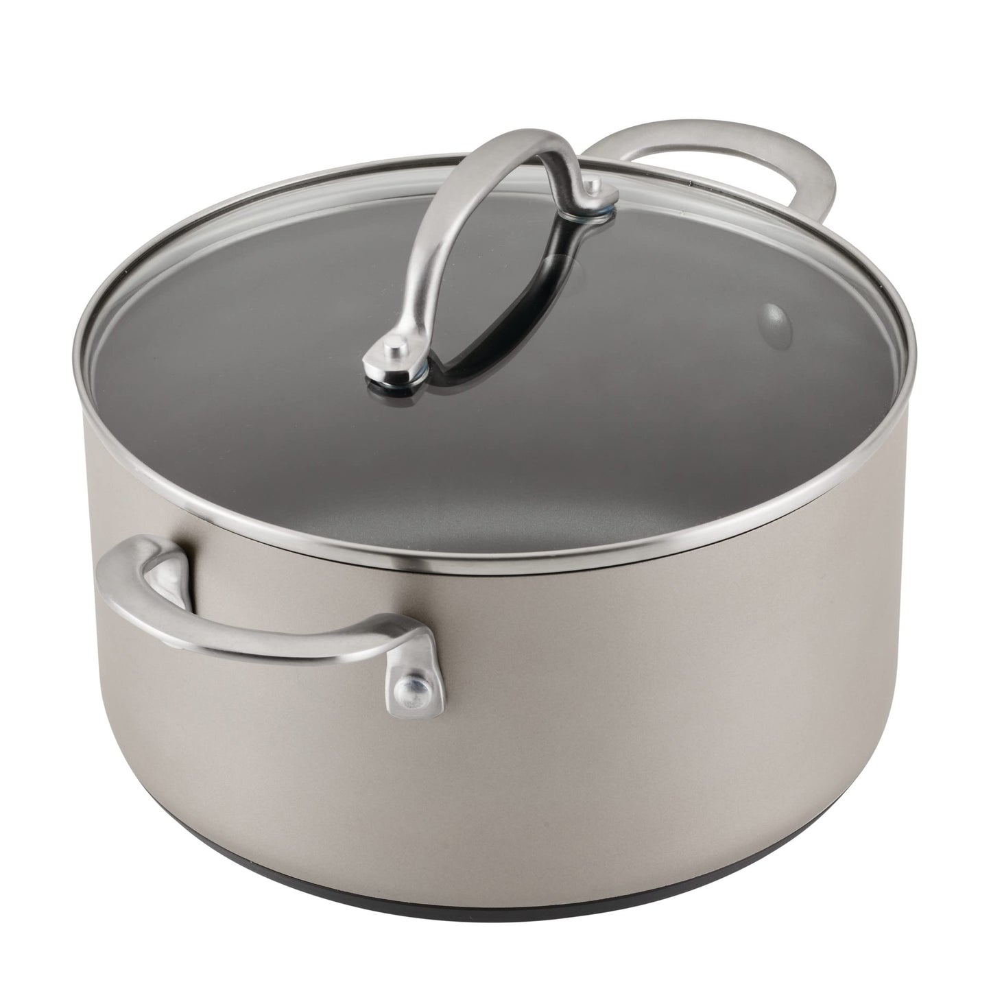Achieve Hard Anodized Nonstick Cookware Pots and Pans Set (Cookware Set (9 Piece) / Silver)