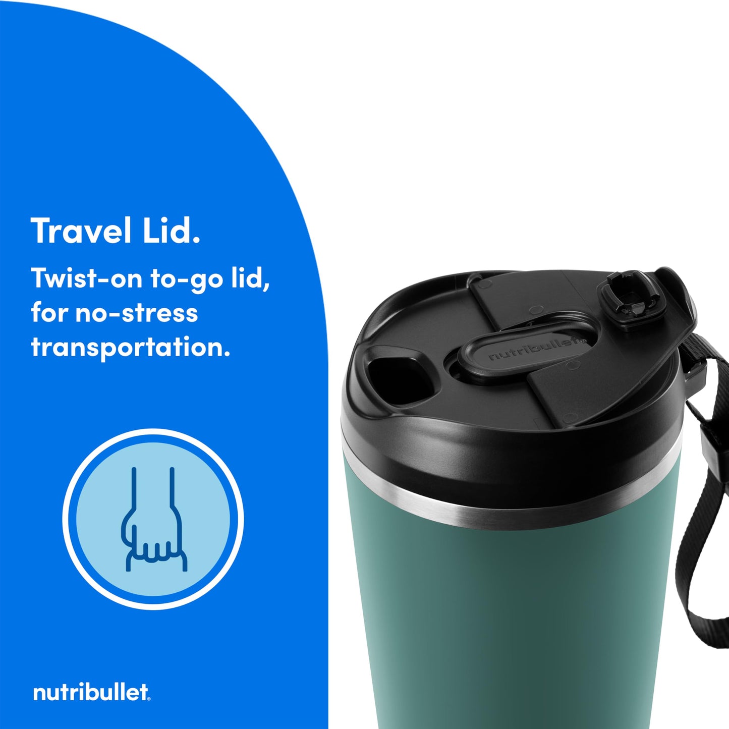 Flip Portable Blender with Insulated Cup (20 oz / Eucalyptus)
