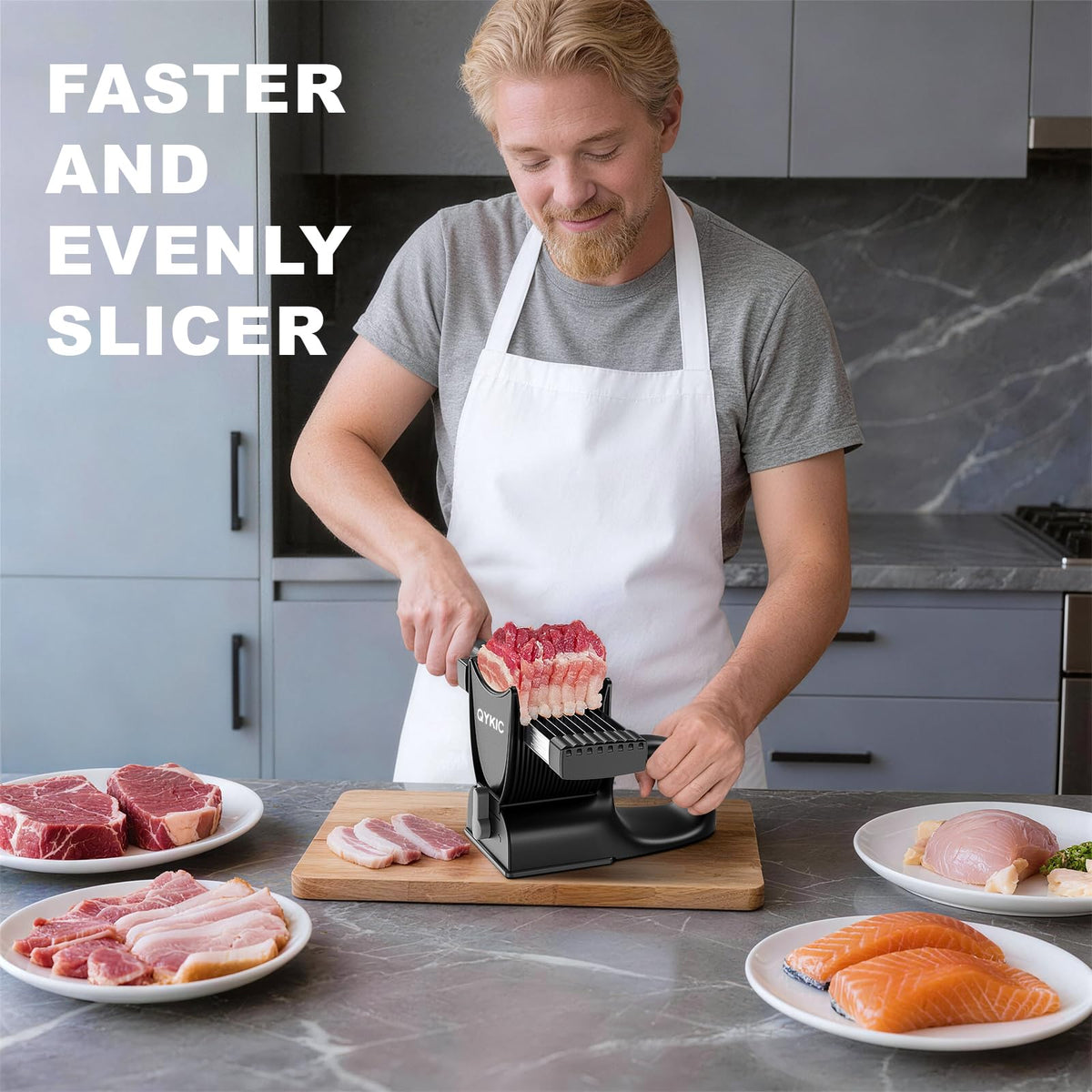 Fresh Meat Slicer with SteadyGrip (Black)