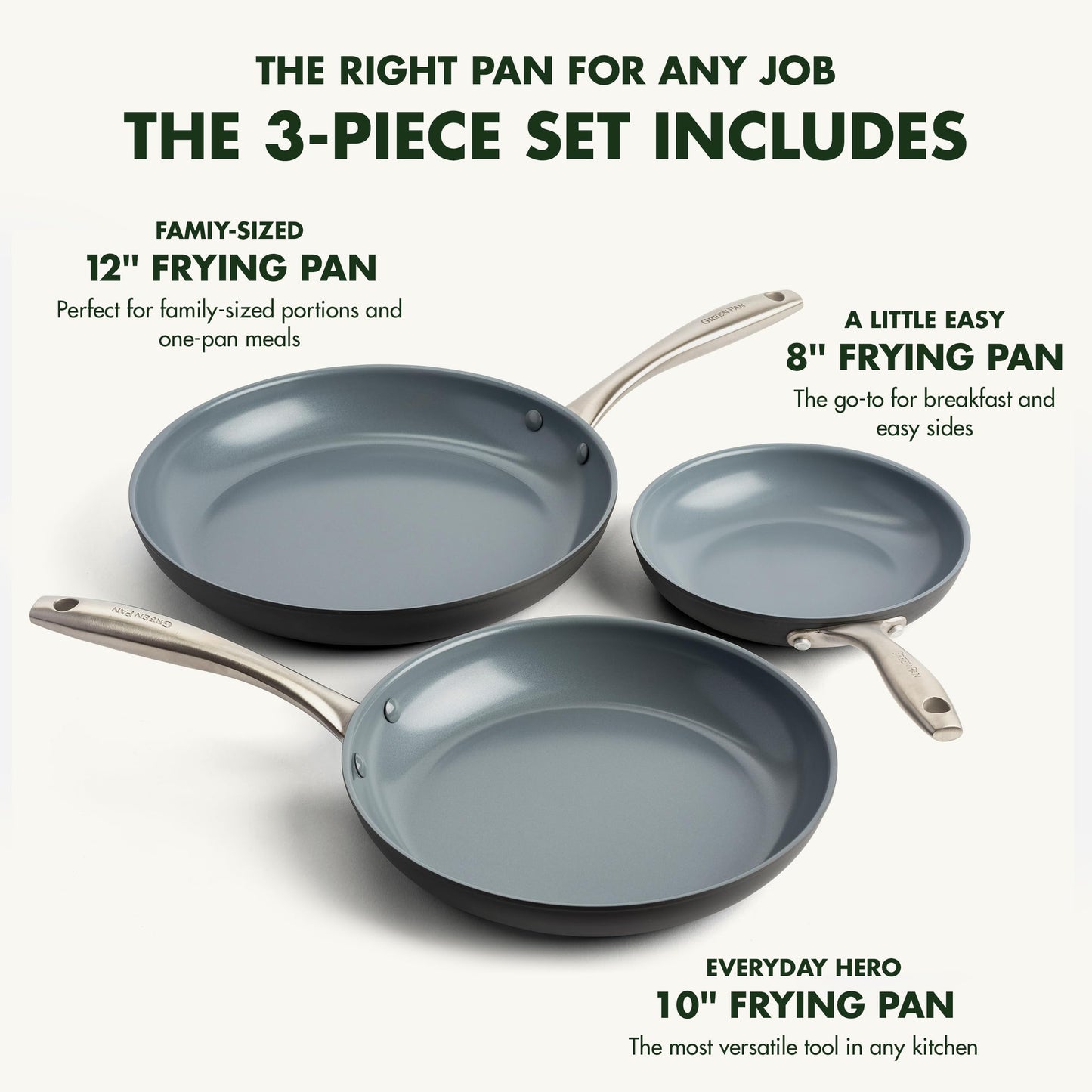 Lima Hard Anodized 8" 10" & 12" Frying Pan Skillet Set (8" 10" and 12" Frying Pan Skillet Set)