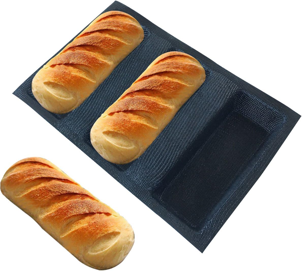 Mesh Silicone Bread Forms Square Shape Bread Molds Non Stick Bakery Tray Silicone Coated Fiber Glass Loaf Crusty Bread Bakeware For Small Toaster Oven - HomeSpice