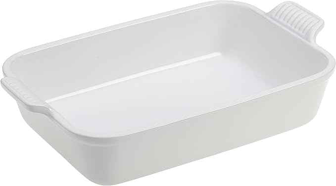 Le Creuset Stoneware Heritage Rectangular Dish, 4 qt. (12" x 9"), White