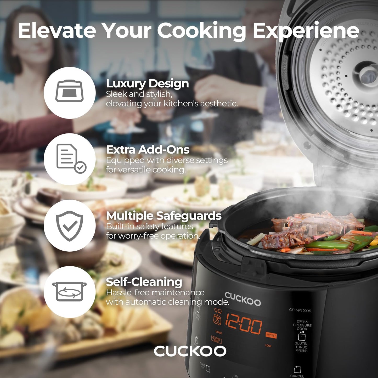 High Pressure Rice Cooker (6 CUP / Black)
