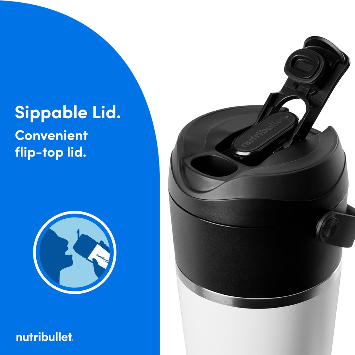 Flip Portable Blender with Insulated Cup (20 oz / White)
