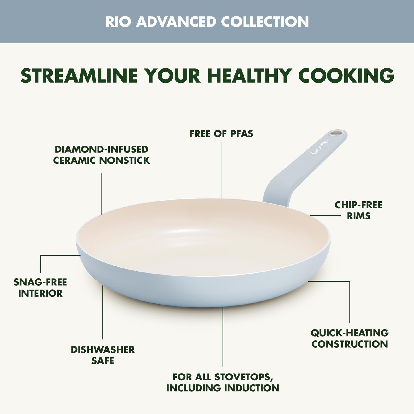 Rio Advanced 12 Piece Cookware Set (12 Piece Cookware Set / Blue)