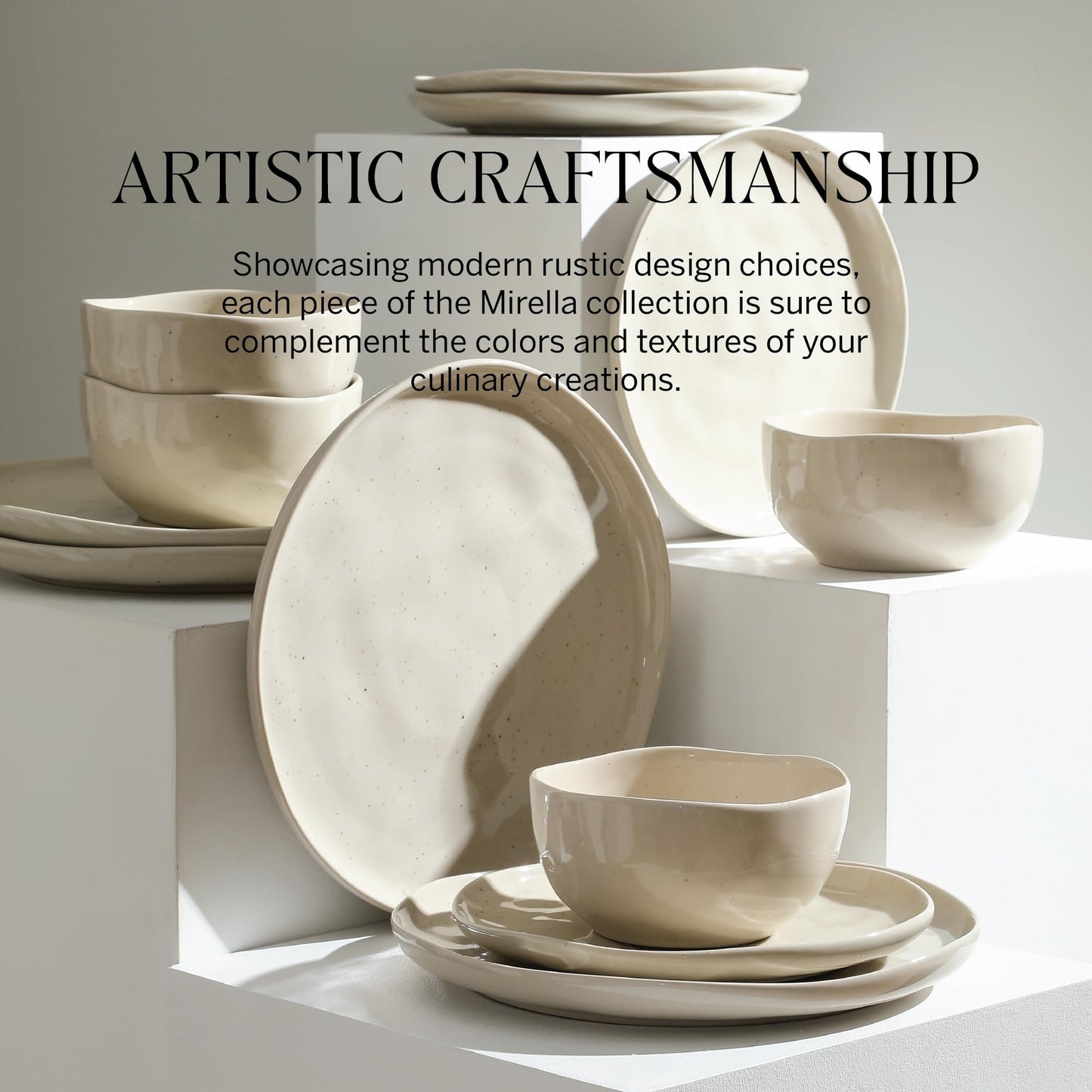 Mirella 24 Piece Dinnerware Set Stoneware (Beige / 24-Piece - Service for 8)