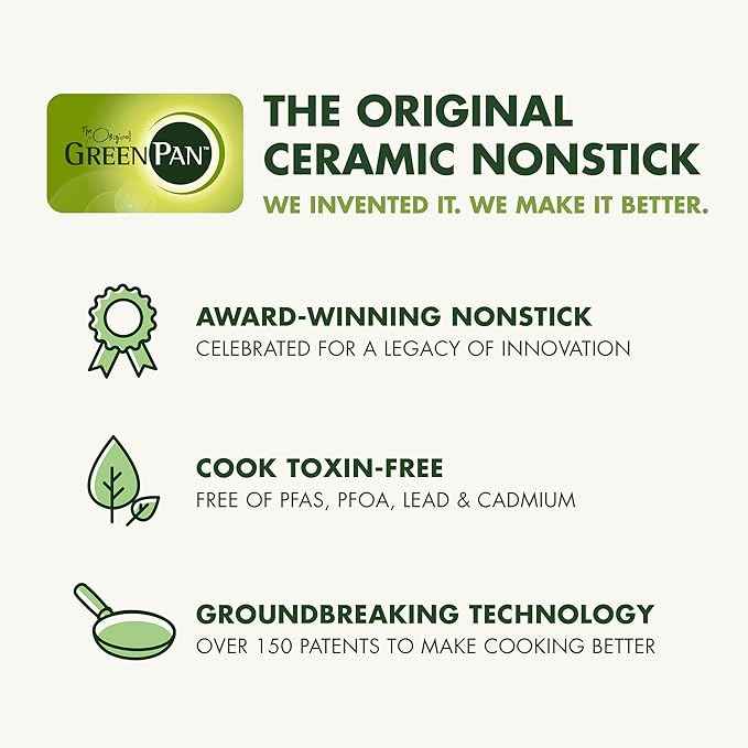 GreenPan Stainless Steel Tri-Ply Reserve 10 Piece Cookware Pots and Pans Set, Multiclad, Induction, Oven & Broiler Safe to 600°F, Heat Responsive Core, Dishwasher Safe, Glass Lids