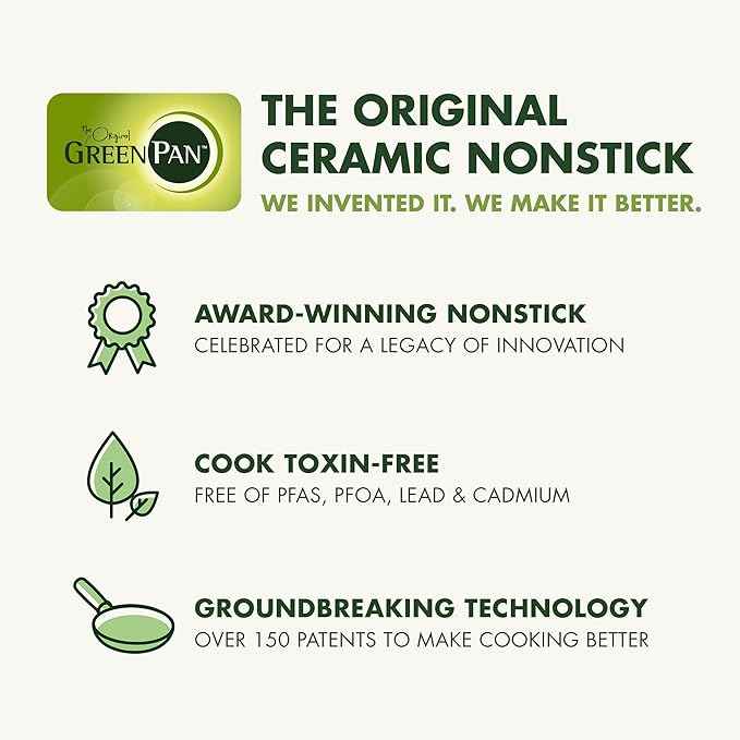 GreenPan Stainless Steel Tri-Ply Reserve 8” Frying Pan Skillet, Multiclad Cookware, Induction, Oven & Broiler Safe to 600°F, Heat Responsive Core, Dishwasher Safe, Gold Handle