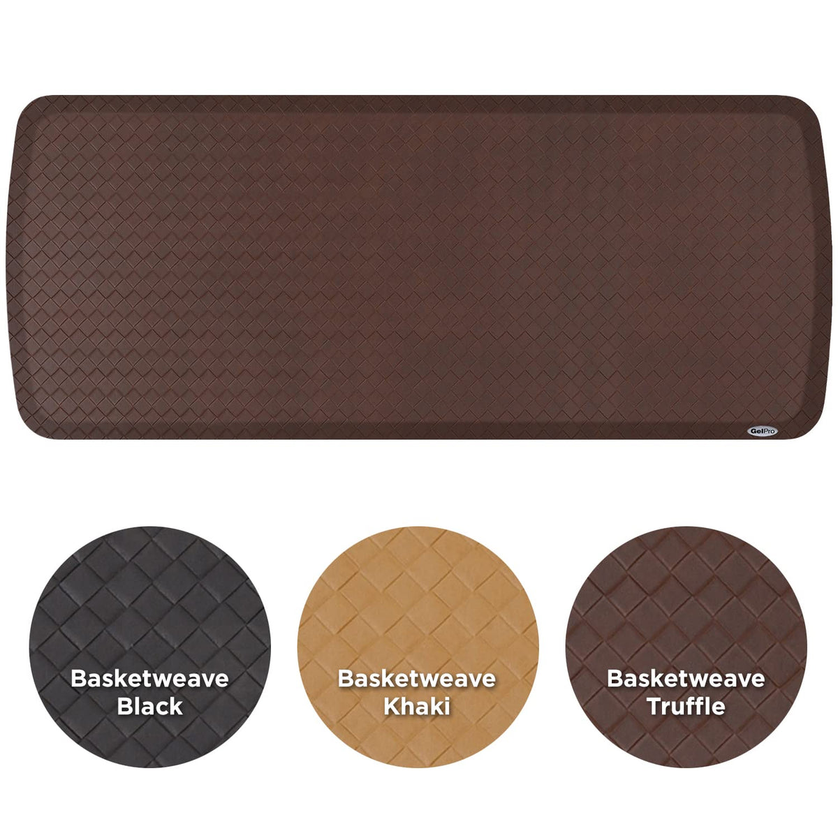Elite Premier Gel & Foam Anti (48"L x 20"W x 0.8"Th / Basketweave Truffle)