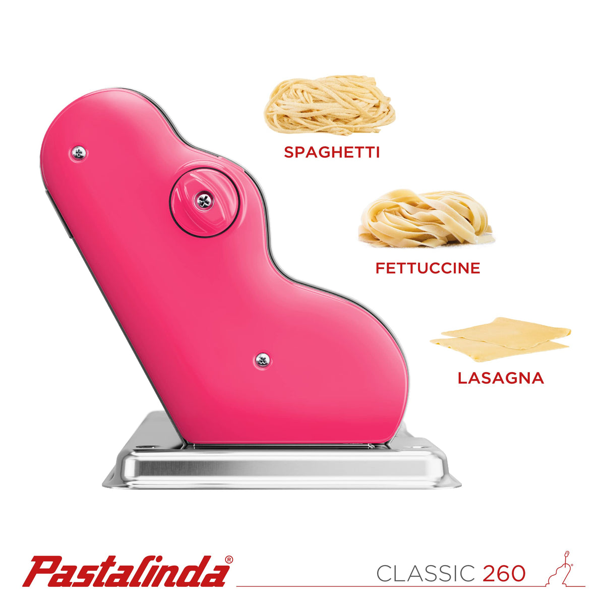 Classic 260 Pasta Maker Machine (Fuchsia)
