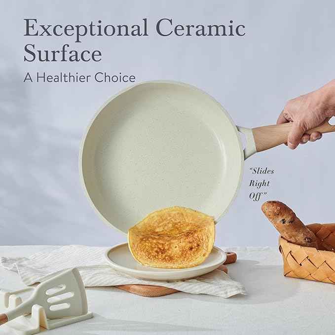 Pots and Pans Set Non Stick Ceramic Cookware Set 22-Piece Nonstick Kitchen Cooking Sets Stockpot Saucepan Frying Pans