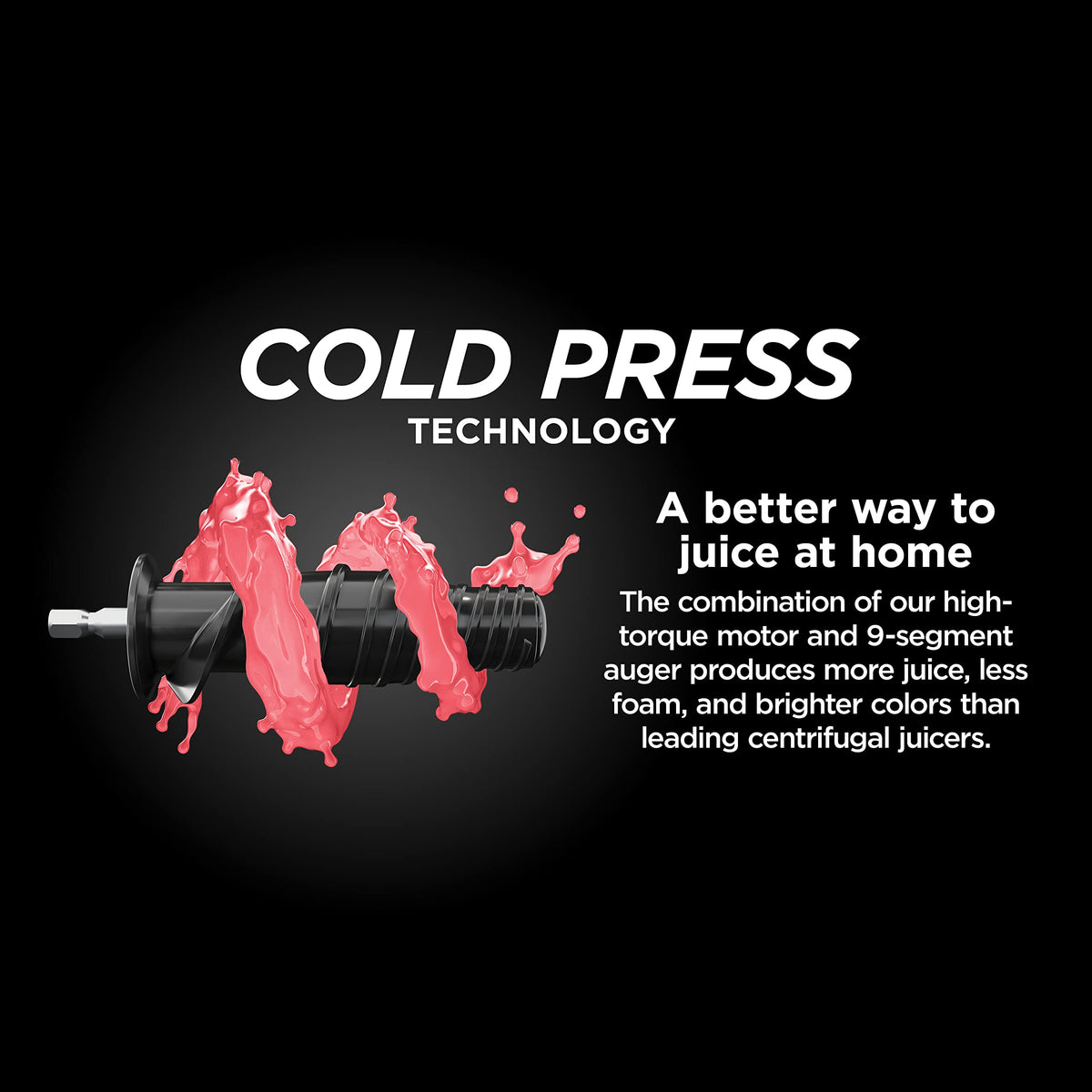 NeverClog Cold Press Juicer (Charcoal)