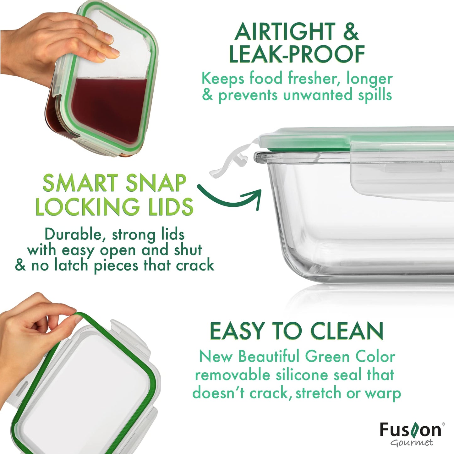 8 Pack 35 oz Glass Containers (8 Pack Same Size Set)