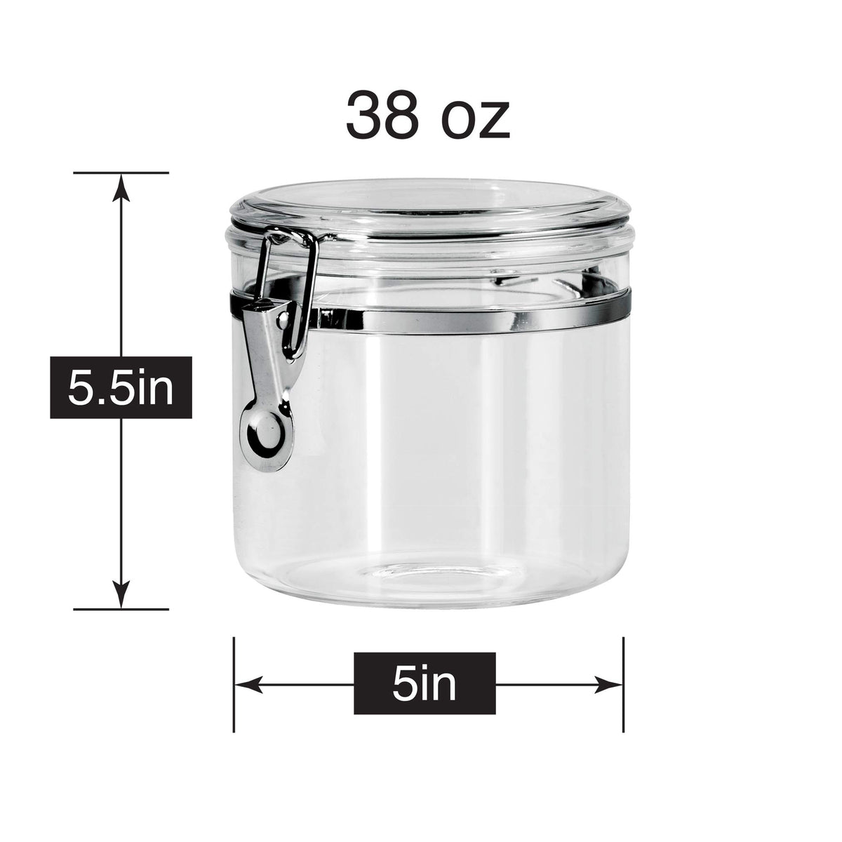 Clear Canister with Clamp Lid