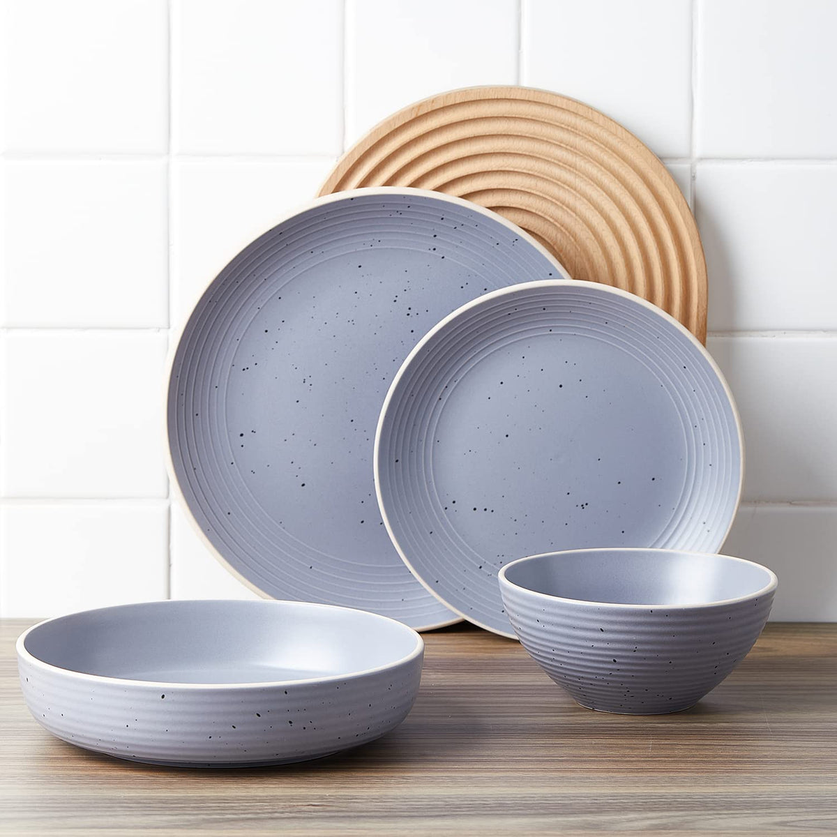 Lauren Stoneware (16-Piece Service for 4 / Light Gray)