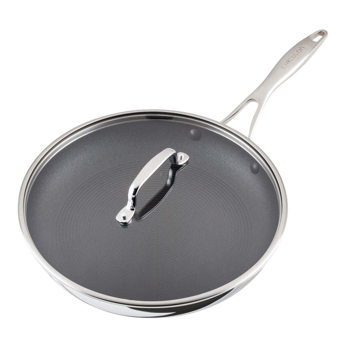 C1 Series Clad Stainless Steel with ScratchDefense Technology Cookware Nonstick Induction Frying Pans (Set (8.5-Inch, 10-Inch & 12.5-Inch))
