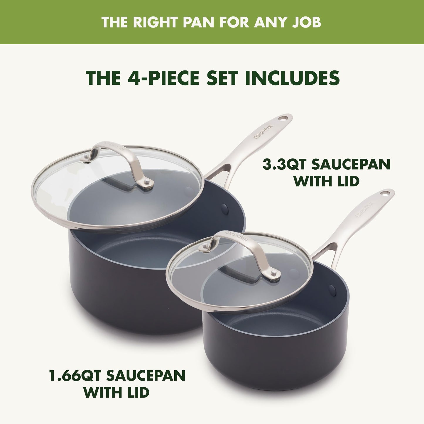 Valencia Pro 2 Piece Ceramic Saucepan Set
