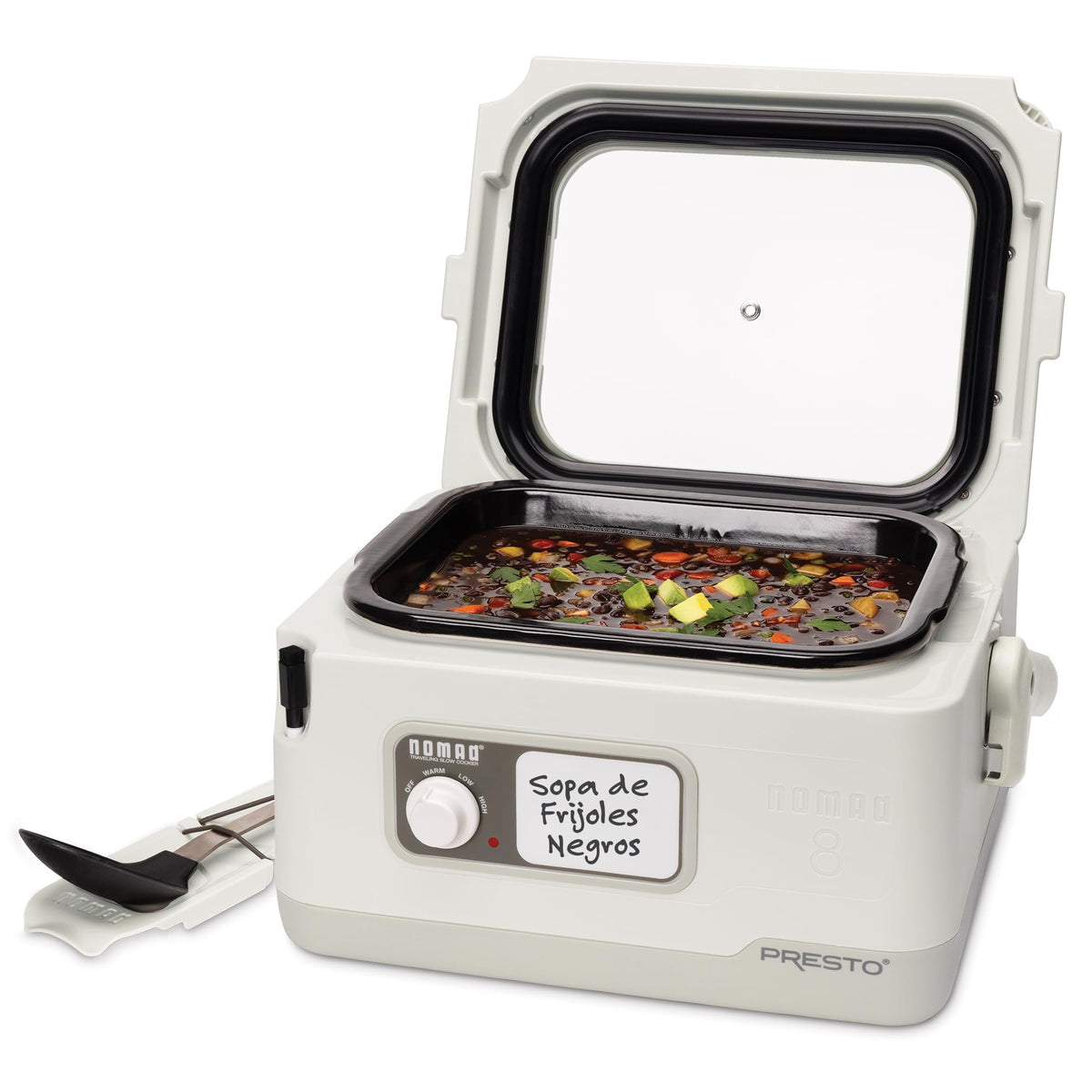 06030 8 quart Nomad Traveling Slow Cooker (White)