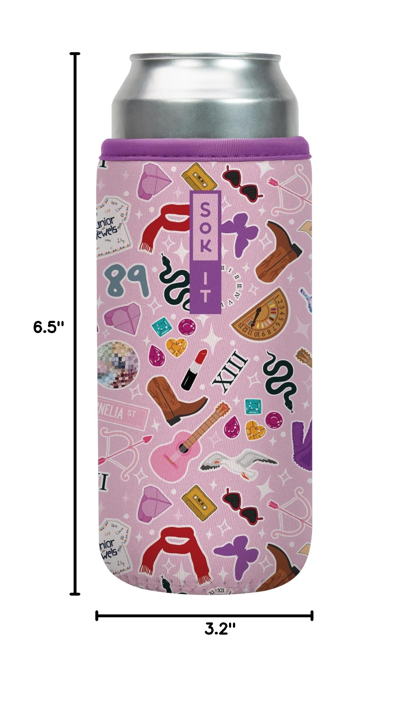 CanSok Sleeve for Beer & Soda Insulated Neoprene Cover (On Tour / 25oz Can Sleeve)