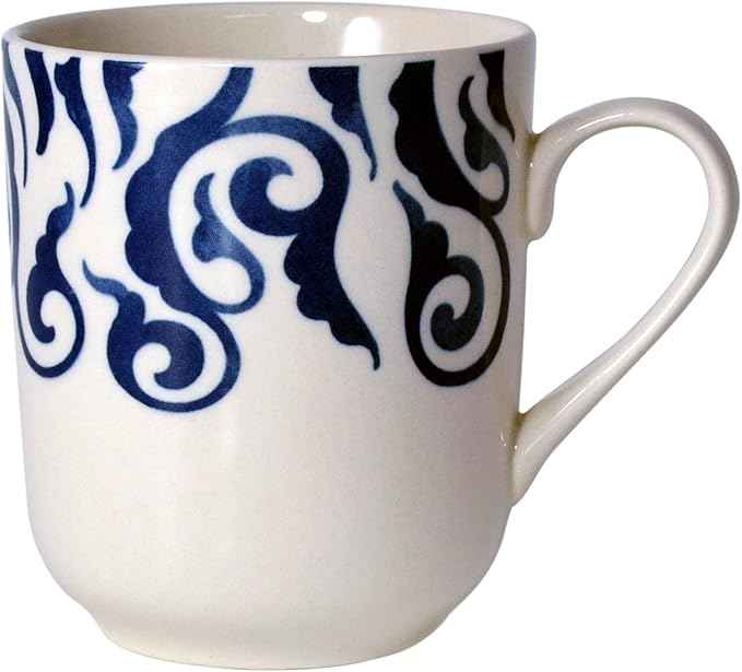 Tudor Royal Collection 24-Piece Premium Quality Round Porcelain Dinnerware Set, Service for 6 - HENNA BLUE, See 10 Designs Inside