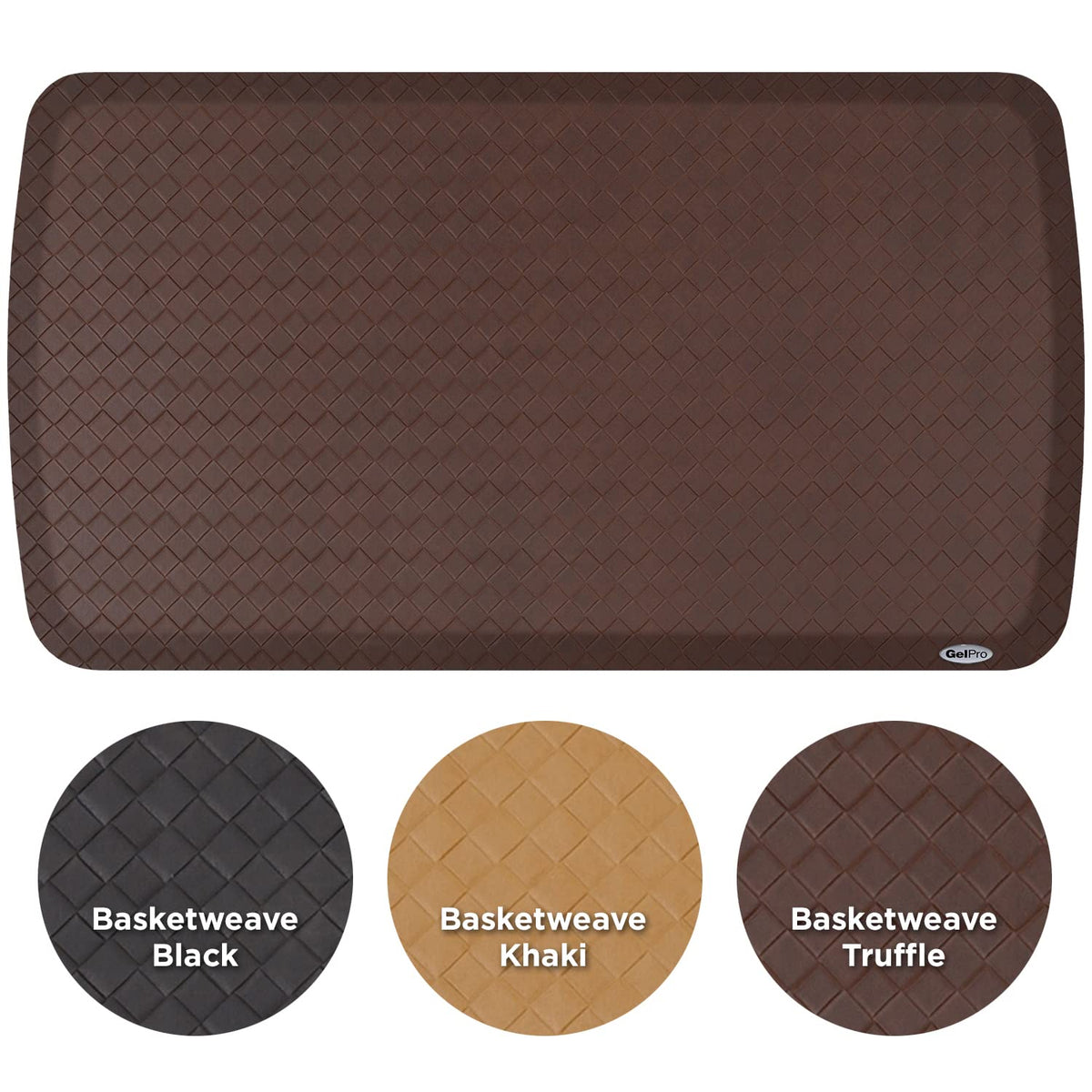 Elite Premier Gel & Foam Anti (36"L x 20"W x 0.8"Th / Basketweave Truffle)