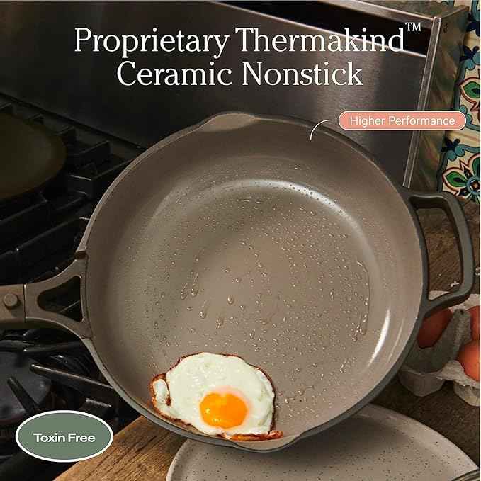 Our Place Mini Cookware Duo | 6-Piece Ceramic Cookware Set with Mini Always Pan & Mini Perfect Pot | Induction & Oven Safe up to 450°F | Nonstick, PFAS-Free Non-Toxic Cookware | Char