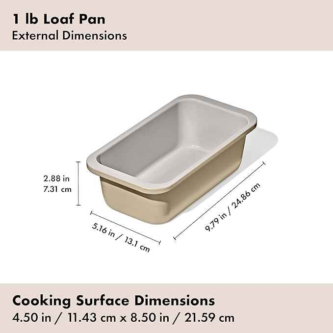 OXO Good Grips Non-Stick Pro Ceramic Coated Metal Bakeware 1Lb Loaf Pan – Biscuit