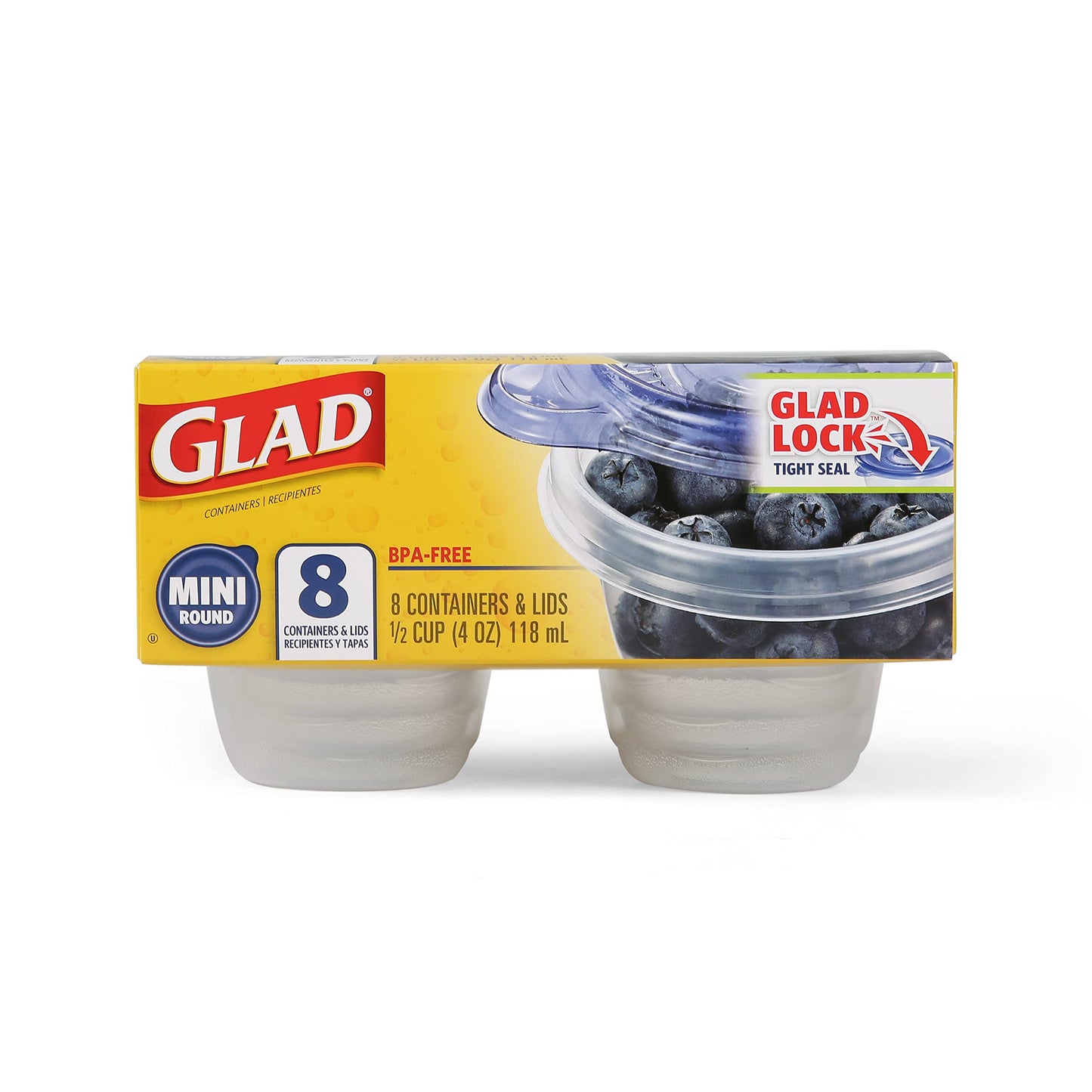 GladWare Mini Round Food Storage Containers (Round / 4 oz - 96 Count)