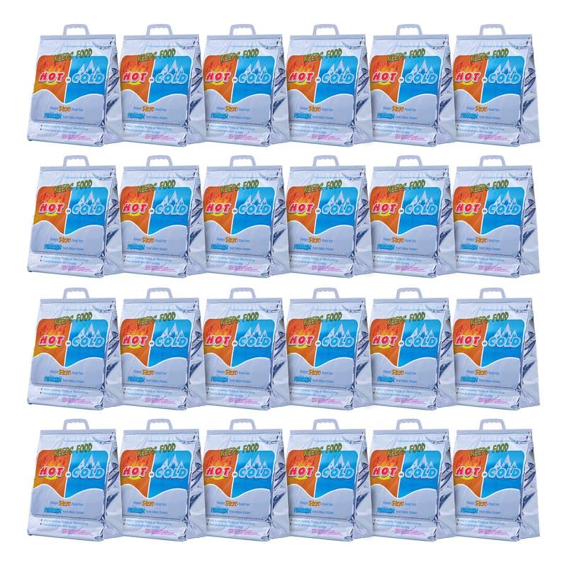 Hot and Cold Insulated Bags for Food Delivery (Medium (Lunch Size))